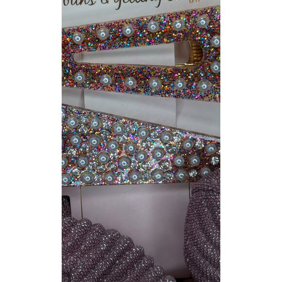 Berry Good Hair Scrunchies and Barrettes Shimmer Pink Purple - Picture 3 of 6